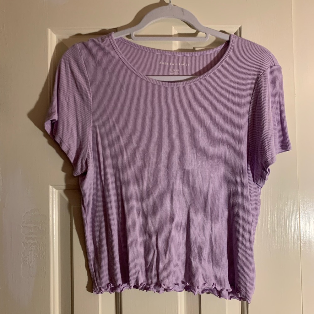purple crop top
